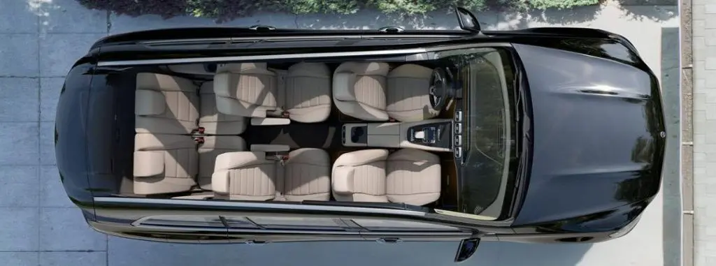 Cutaway Overhead View of 2020 Mercedes-Benz GLS Interior