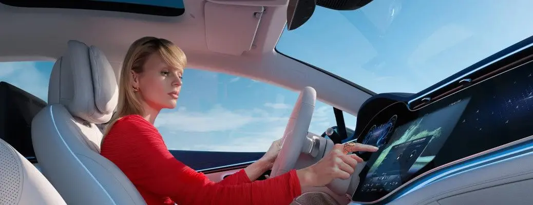 Some of the must-have features in a luxury car, including sunroof and leather seating.