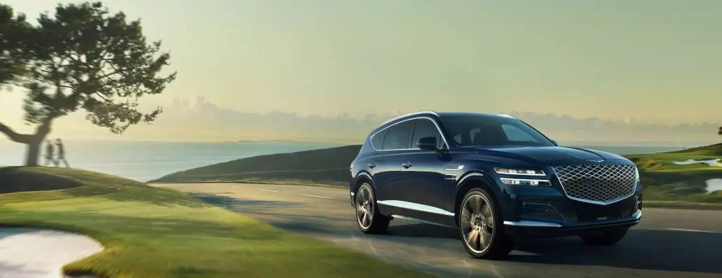 An exterior view of the Genesis GV80.