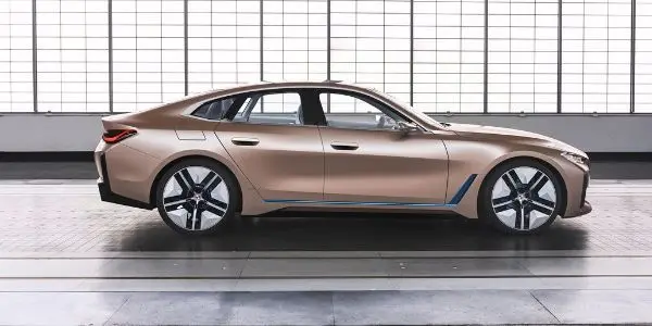 Gold BMW Concept i4 Side Exterior