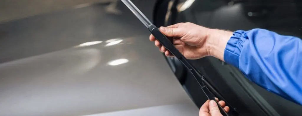 Winter car maintenance tips include changing wiper blades, pictured here.