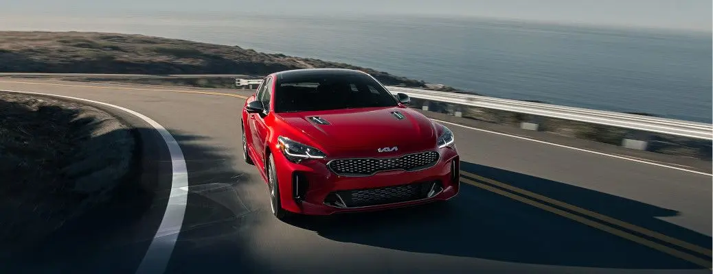 The Kia Stinger GT1 as seen from the front.