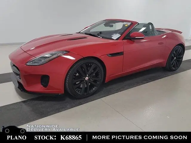A convertible Jaguar for sale at Autos of Dallas.