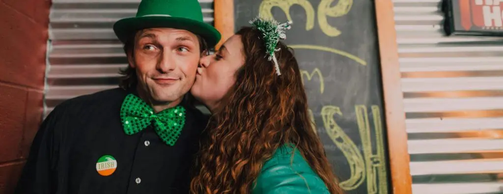 People celebrating St. Patrick's Day near Dallas.