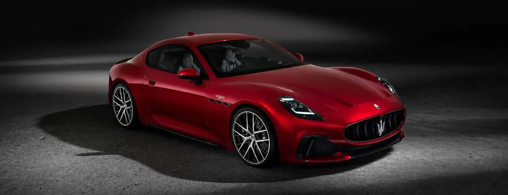 A front 3/4 exterior view of the Maserati GranTurismo