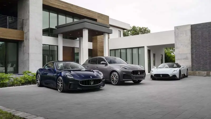 A trio of high performance Maserati GranTurismo sedans