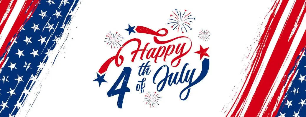 A 4th of July banner