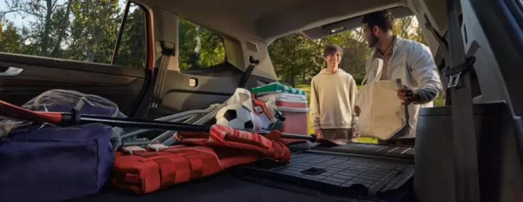 The massive cargo area in the VW Atlas.