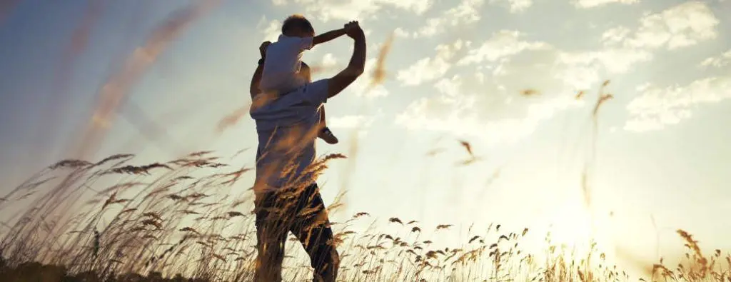A father and son enjoying Father's Day out in nature near Dallas