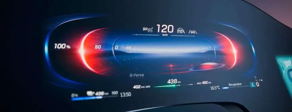 One of the MBUX enabled screens in a modern Mercedes-Benz.