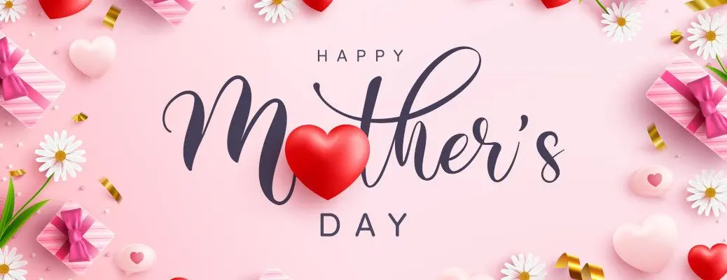 A Mother's Day message with hearts