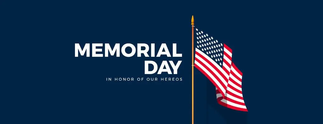 Memorial Day with American Flag Background Banner. Vector Illustration. U.S. Flag. United States Flag