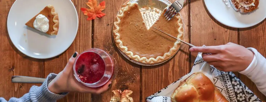 A Thanksgiving dessert spread.
