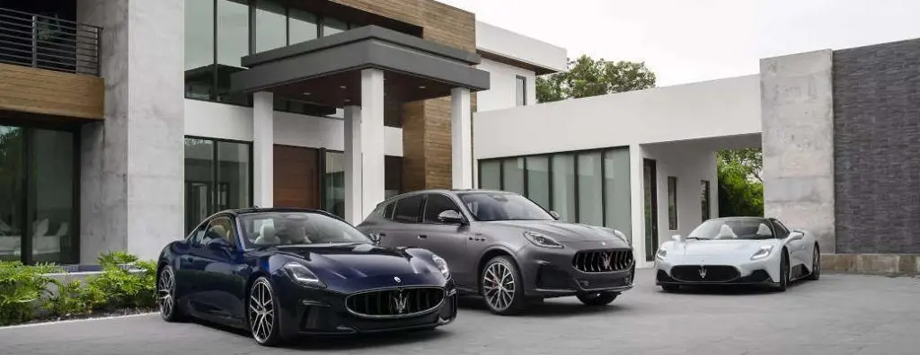 An array of Maserati vehicles