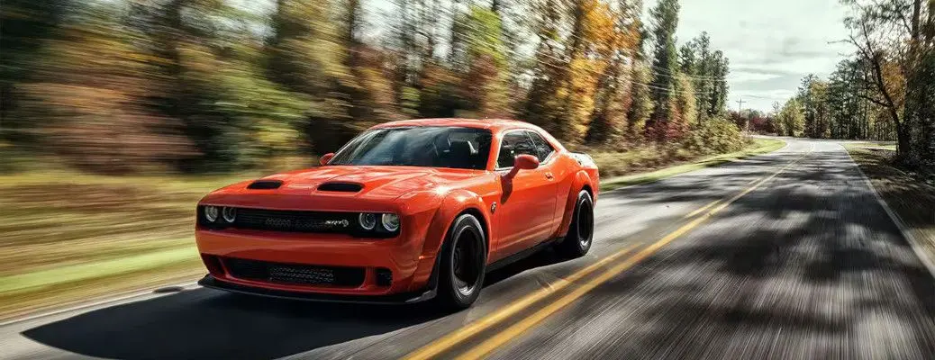 The Dodge Challenger exterior front.