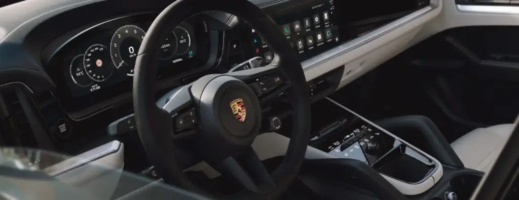 Porsche Cayenne cockpit.