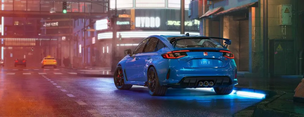 A Civic Type R on the street.