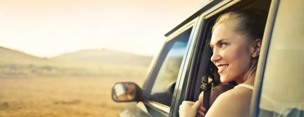 A couple on a road trip