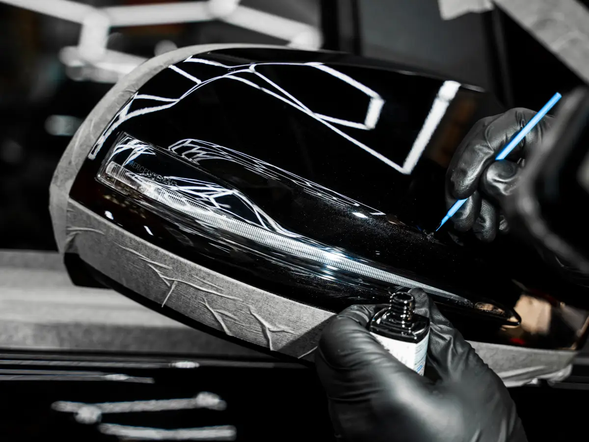 Paint correction service in progress at McCloskey Appearance Center in Colorado Springs, CO