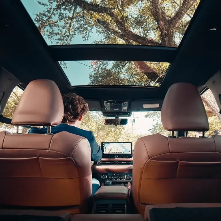 2026 Mitsubishi Outlander interior with available semi-aniline leather seating at Bob Mills Mitsubishi in Myrtle Beach, SC