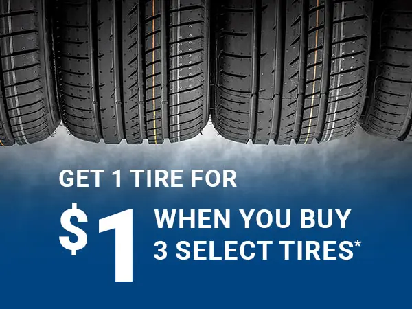 Get 1 tire for $1