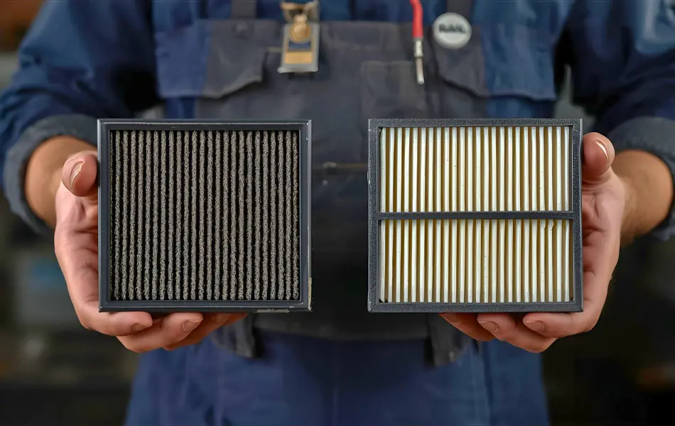 New and Old Air Filters