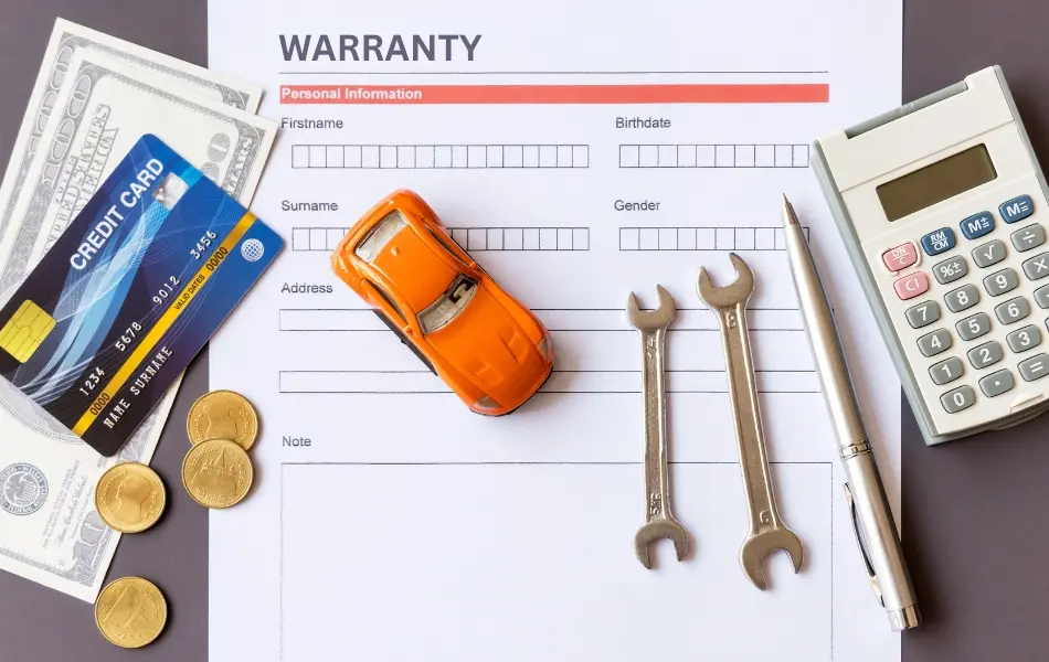 Vehicle warranty form