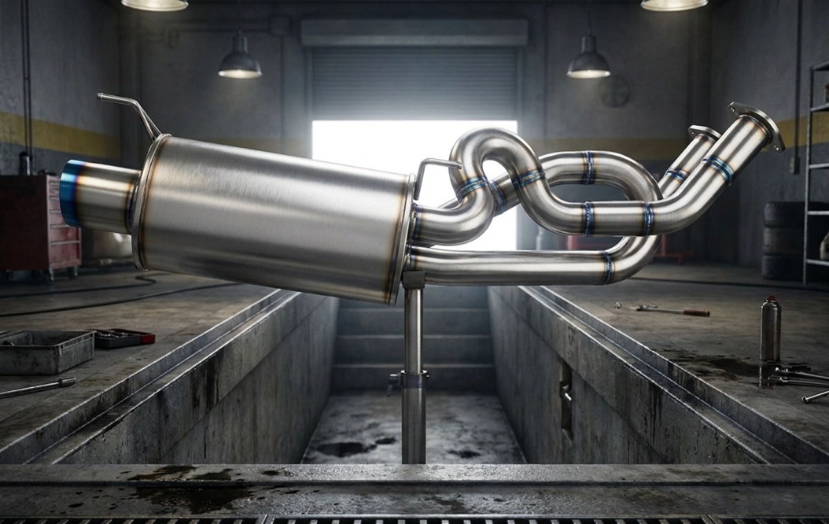 A stainless steel exhaust system and muffler