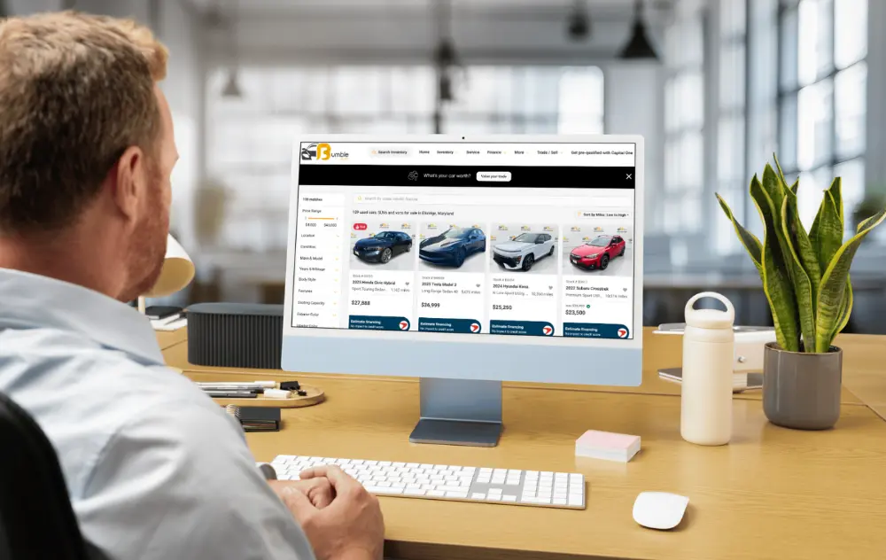 Bumble Auto's online inventory