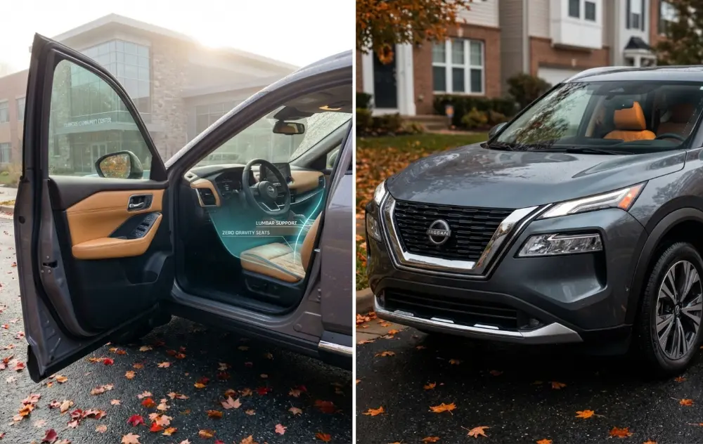 Nissan Rogue interior and exterior