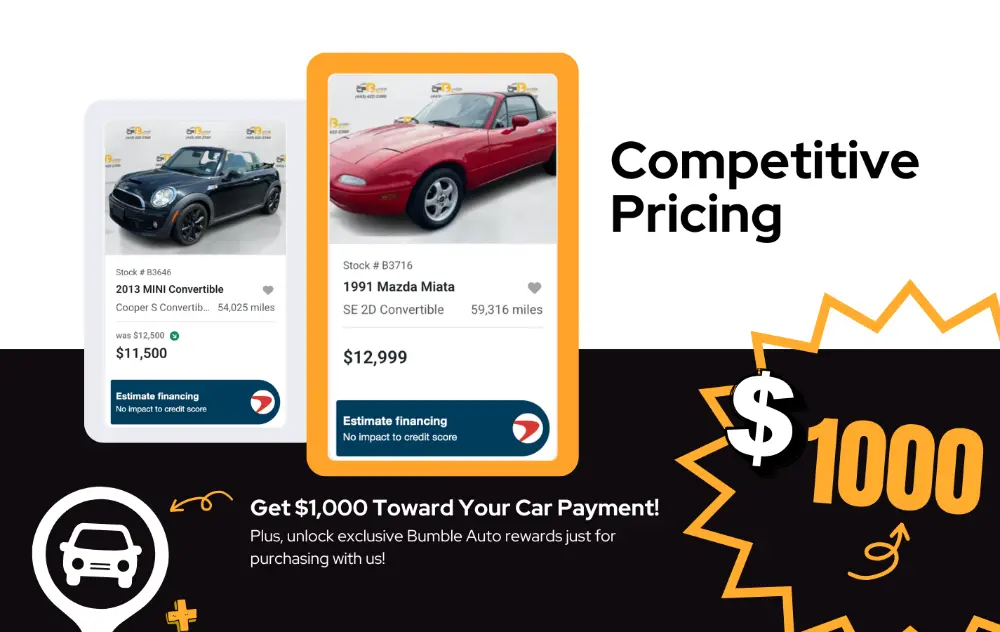 Our used car pricing and bonus