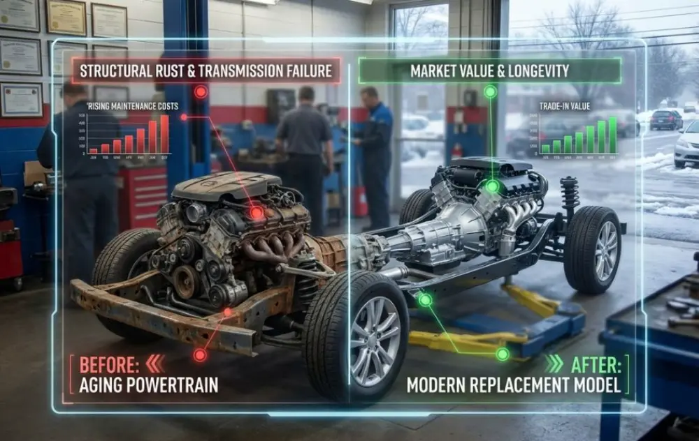 Comparison of aging and replacement powertrains