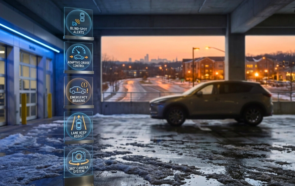 Auto safety features concept