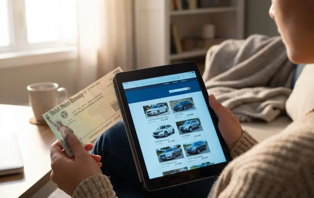 Searching used car online, Tax concept