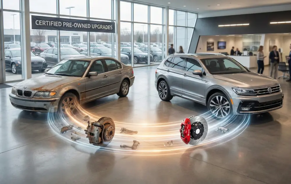 Aging vehicle brakes transitioning to newer car