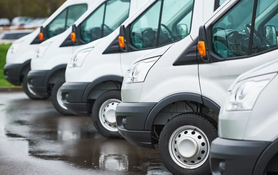 Transporting Service Vans in Row