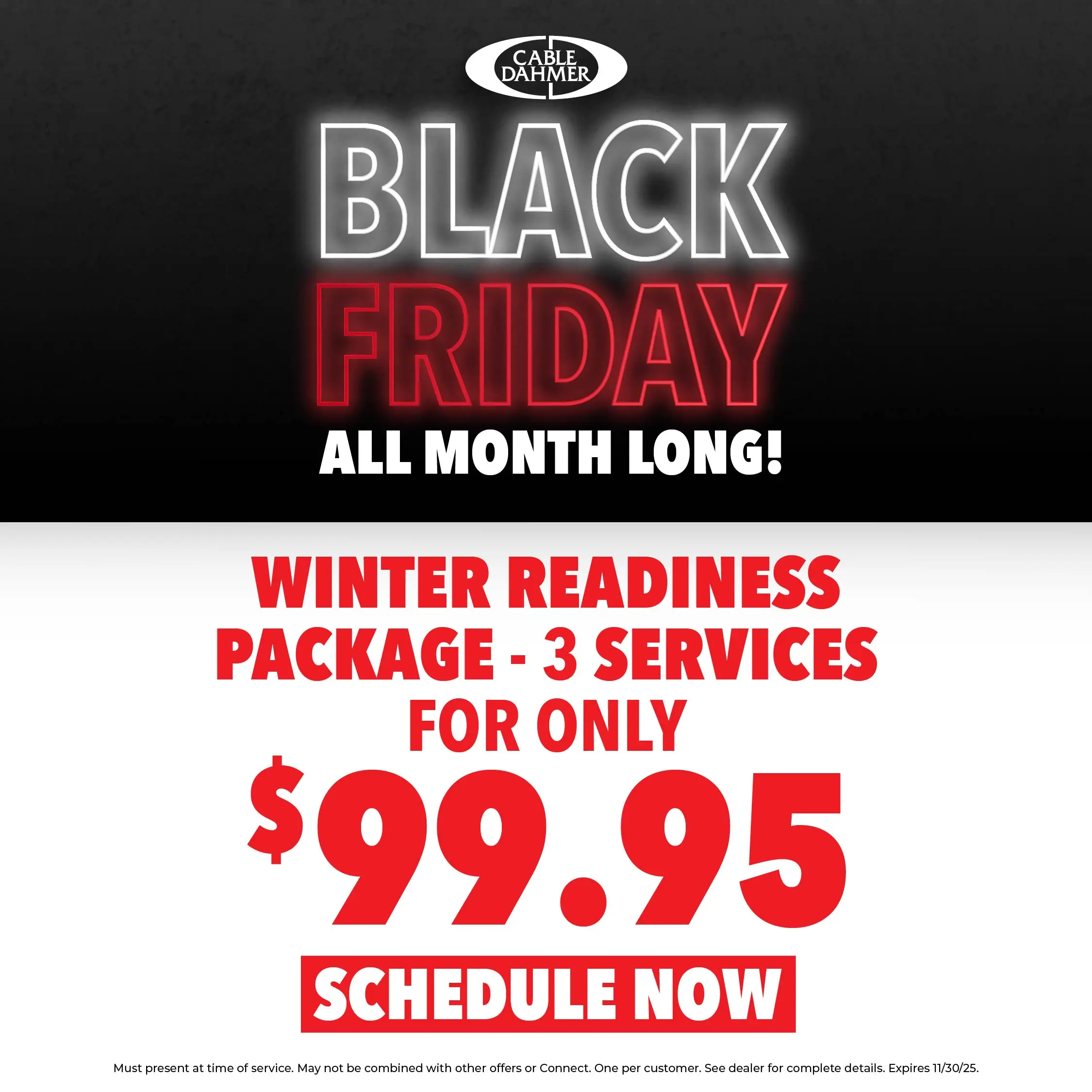 $99.95 Winter Readiness Package