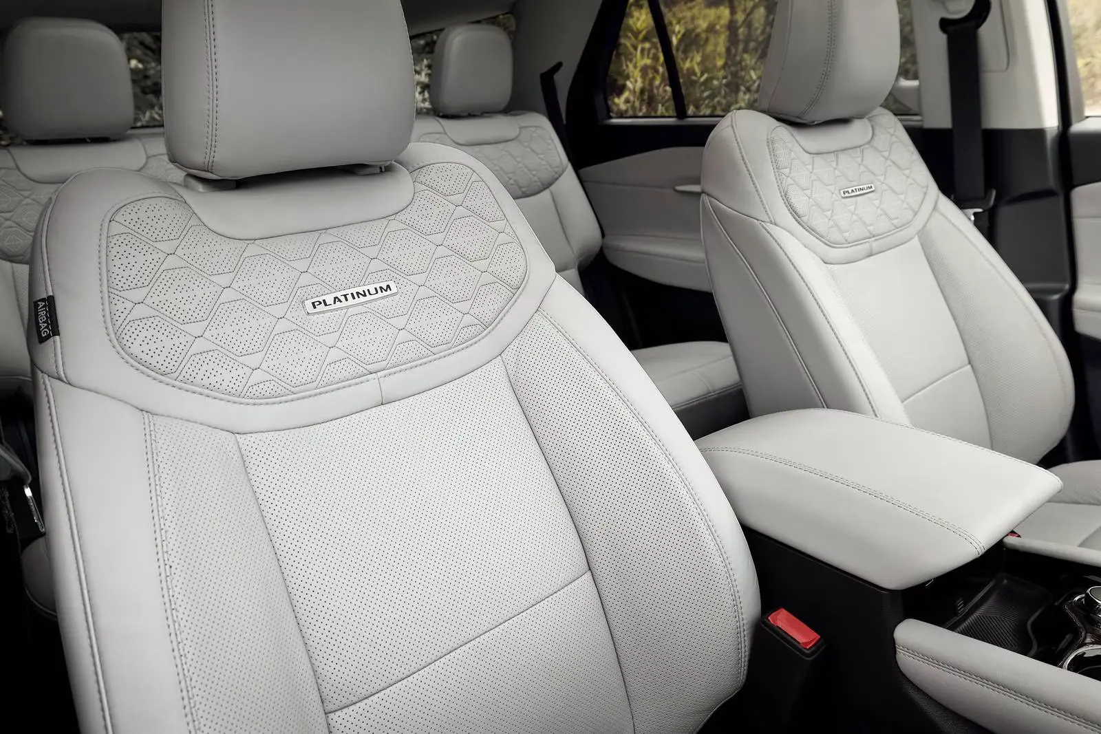 Interior of a ford explorer.
