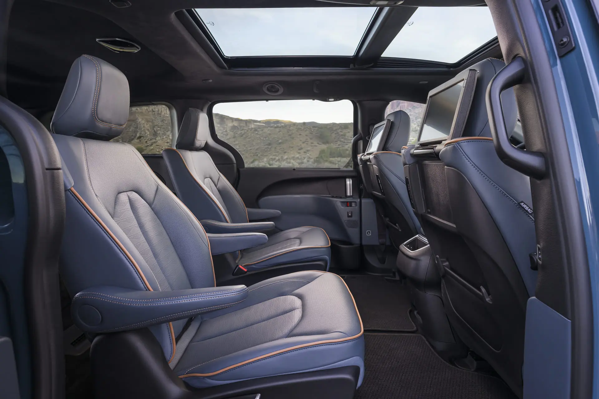 Interior of a chrysler pacifica.