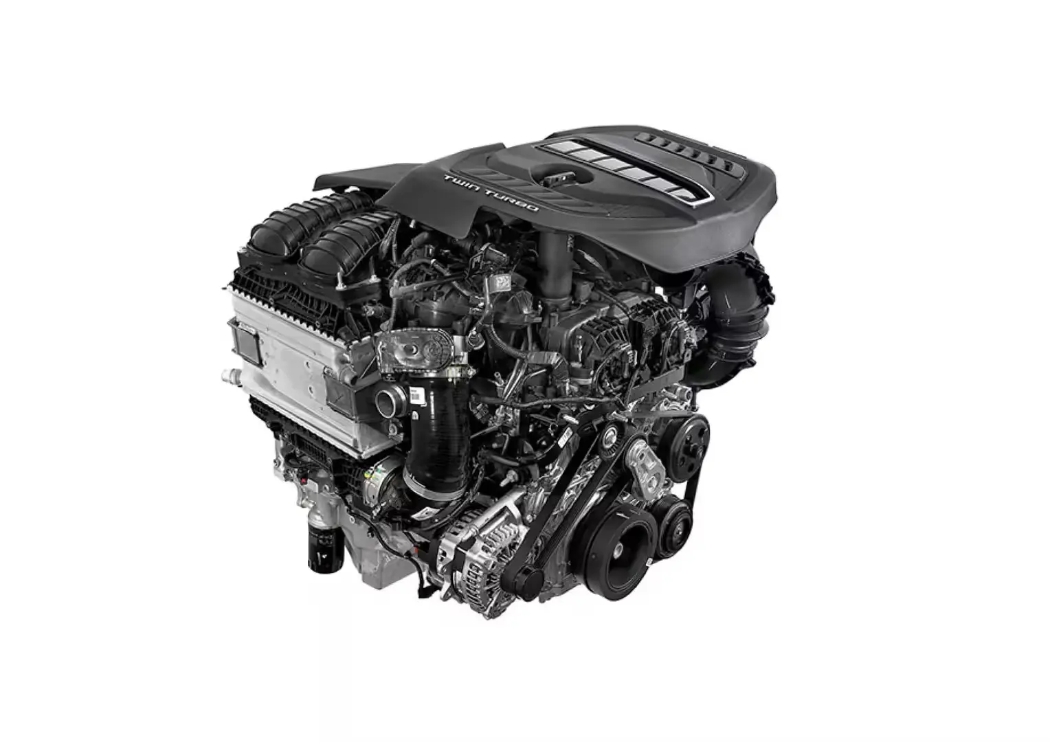 The 3.0L Hurricane Twin-Turbo I6 engine.