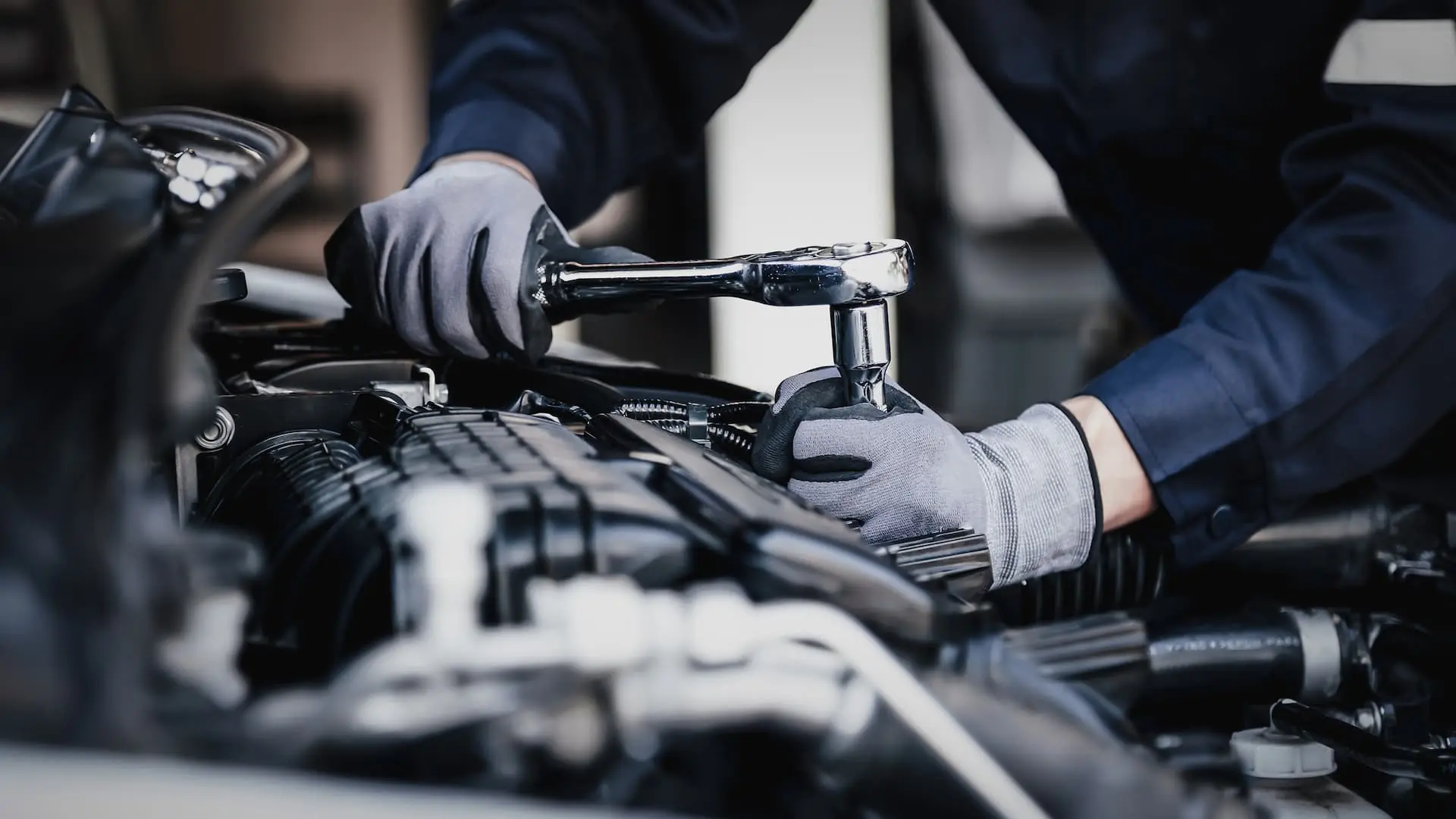A man working on a car.
