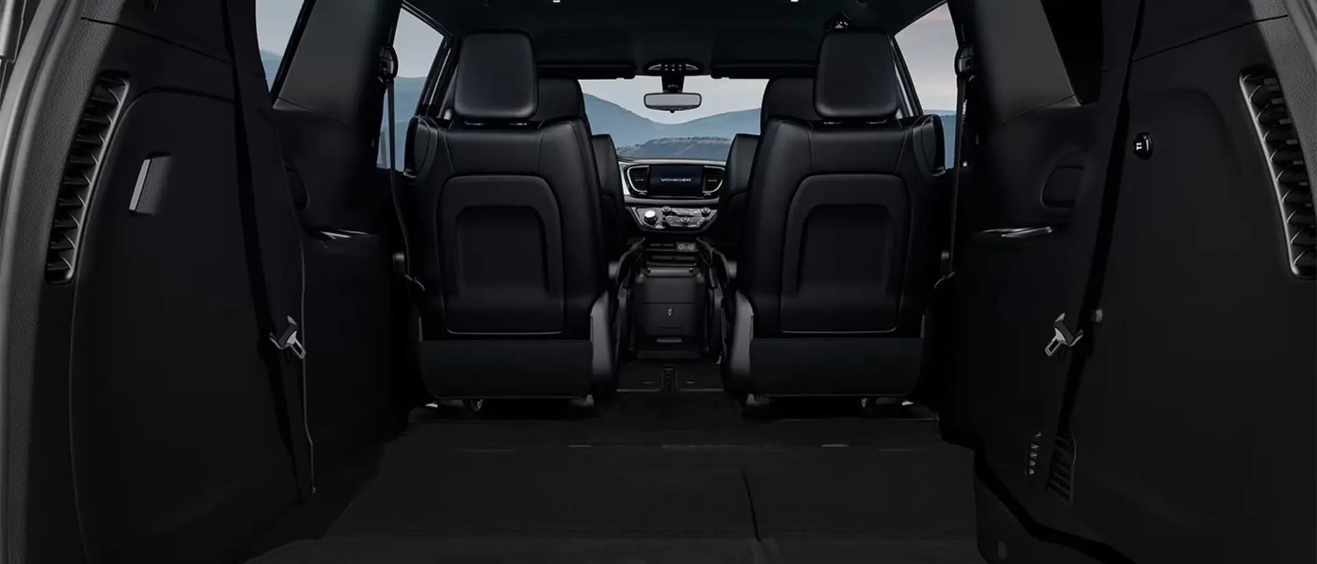 Interior of a chrysler voyager.