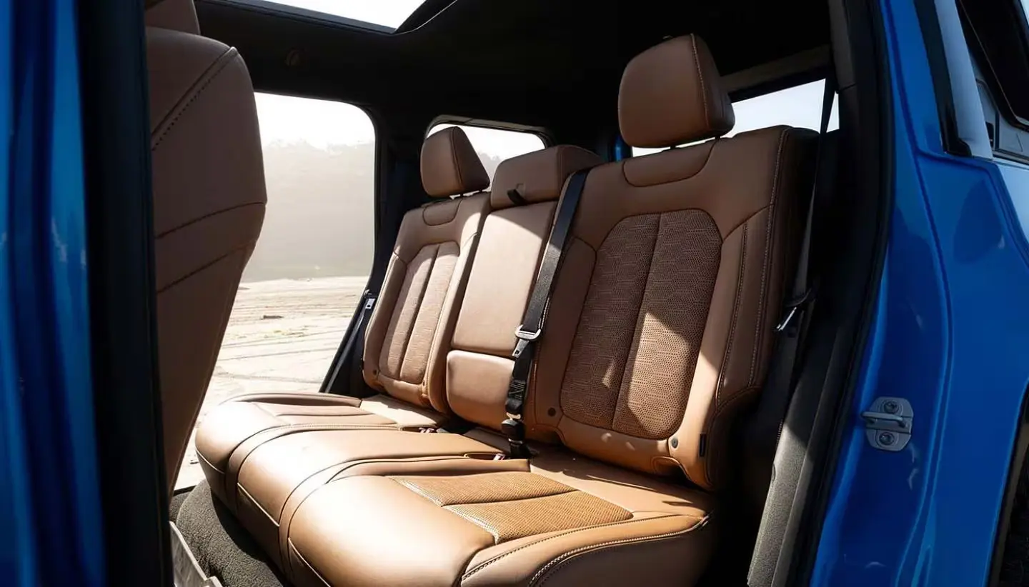 The interior of the jeep recon.