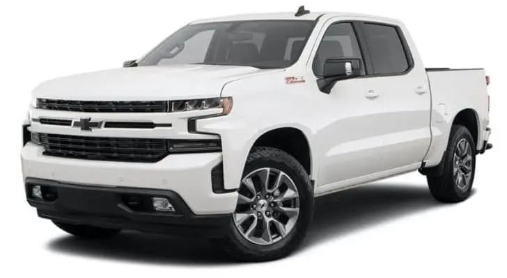 2022 Chevy Silverado in white.