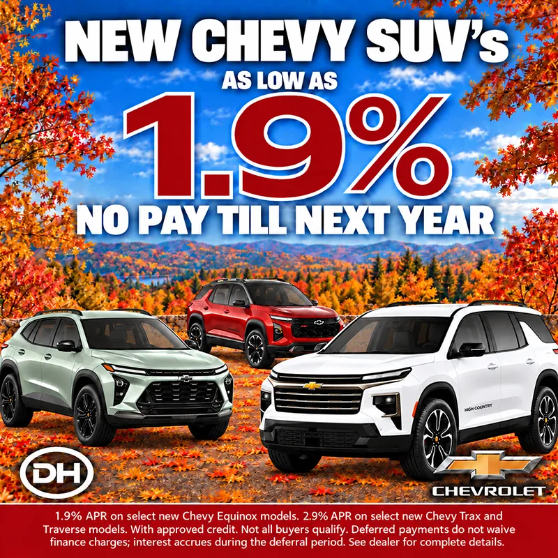 New Chevy Traverse, 2.9% APR 2.9% for 90 days