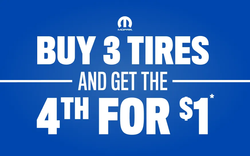 Buy 3 Tires Get 4th $1