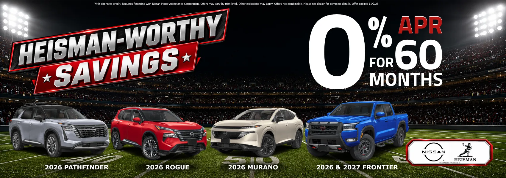 2026 New Nissan 0% Specials