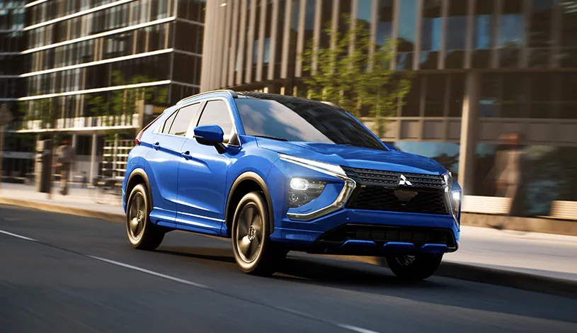 The 2025 Mitsubishi Eclipse Cross SUV, available for under $30,000 at Dorsett Mitsubishi in Terre Haute, IN. Near Indianapolis, Evansville IN, and Champaign-Urbana IL.