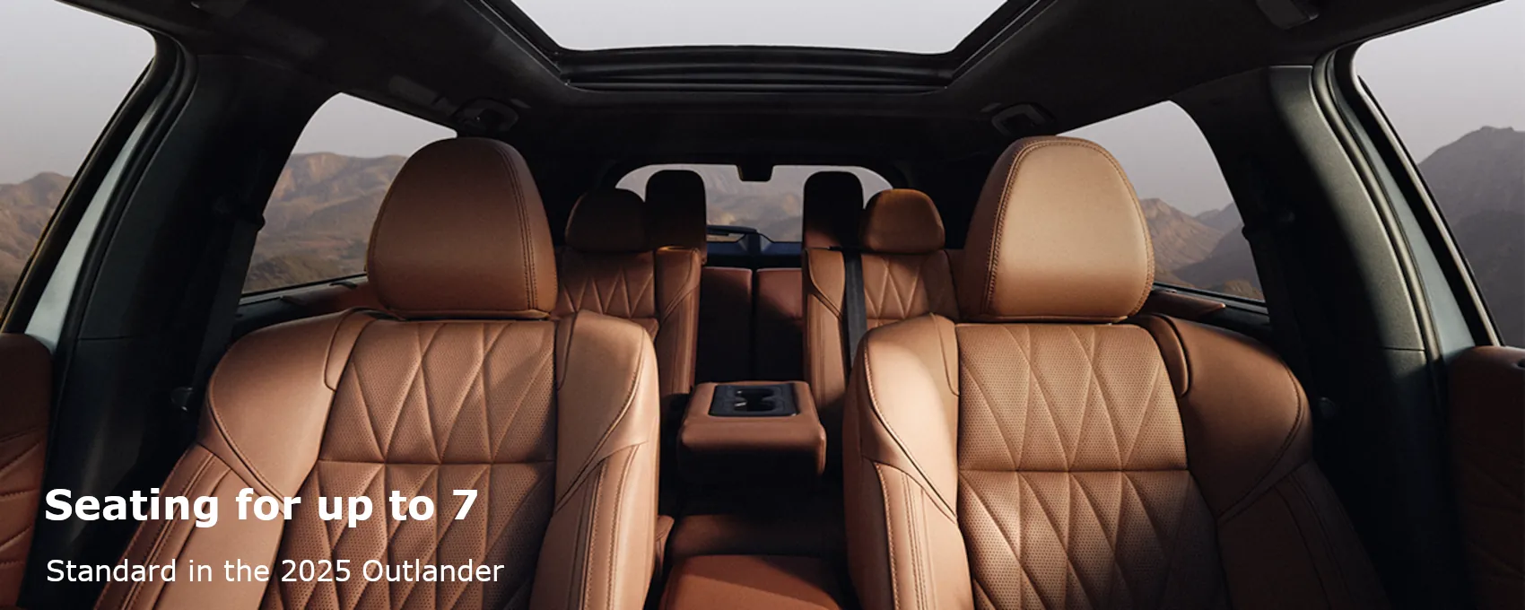 New 2025 Mitsubishi Outlander SUV Interior at Dorsett Mitsubishi in Terre Haute, IN.  Near Indianapolis, Evansville IN, and Champaign-Urbana IL..