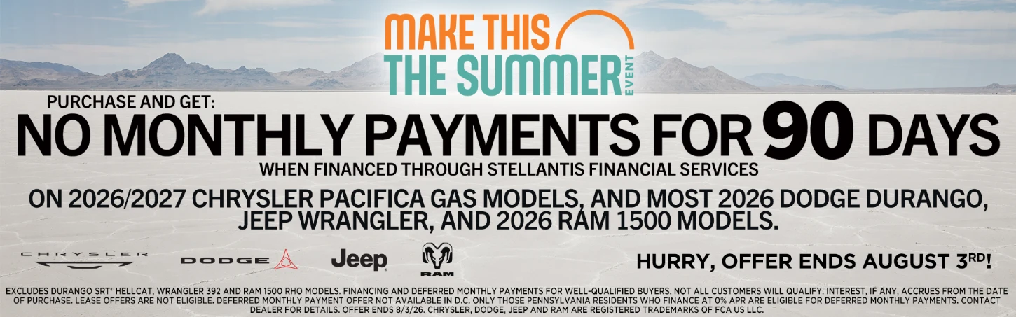 No monthly payments for 90 days (July promo)